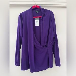 ralph lauren 3x wrap top